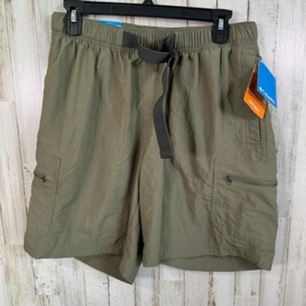 NWT Columbia Mens M Mountaindale Cargo Shorts Green 8" Inseam 50 UPF Gorpcore